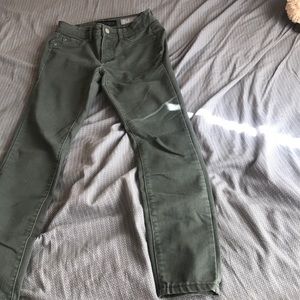 High wasted olive green jegging